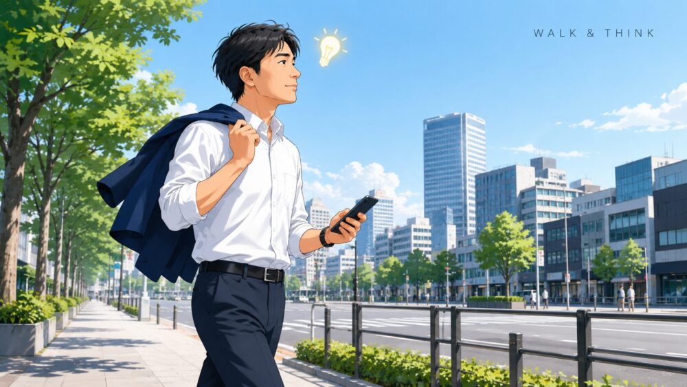 散歩でアイデアが浮かぶ理由｜歩くだけで仕事効率が上がる科学的