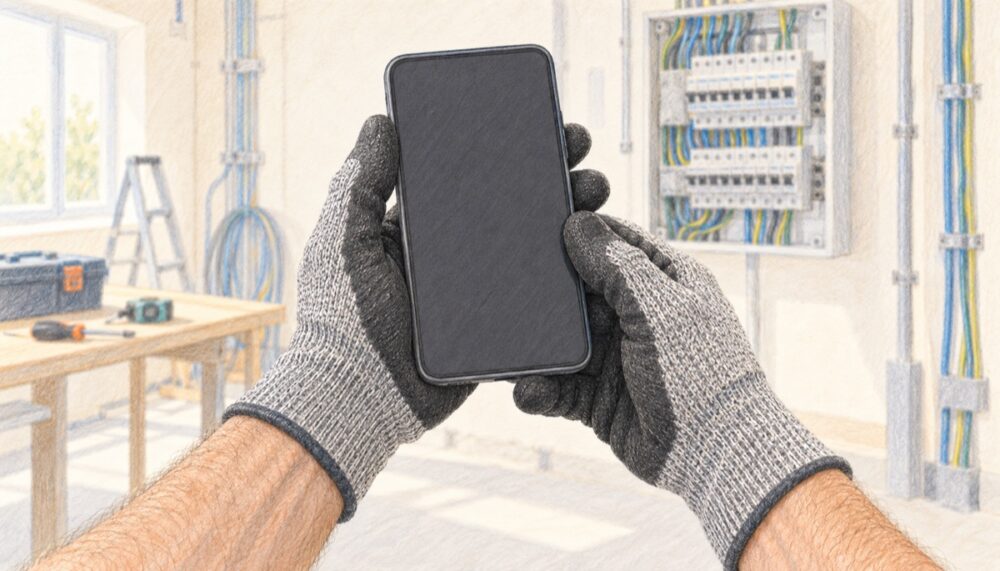手袋をスマホ対応にする前に|電気工事30年が「スマホを出さない作業」を先に話す