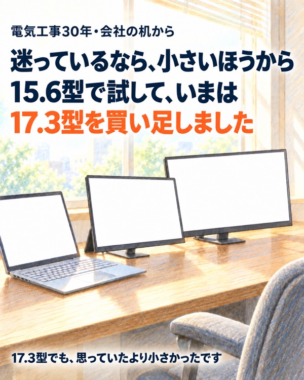 LCD-YC172AXレビュー｜17.3型モバイルモニターは仕事効率を本気で変える