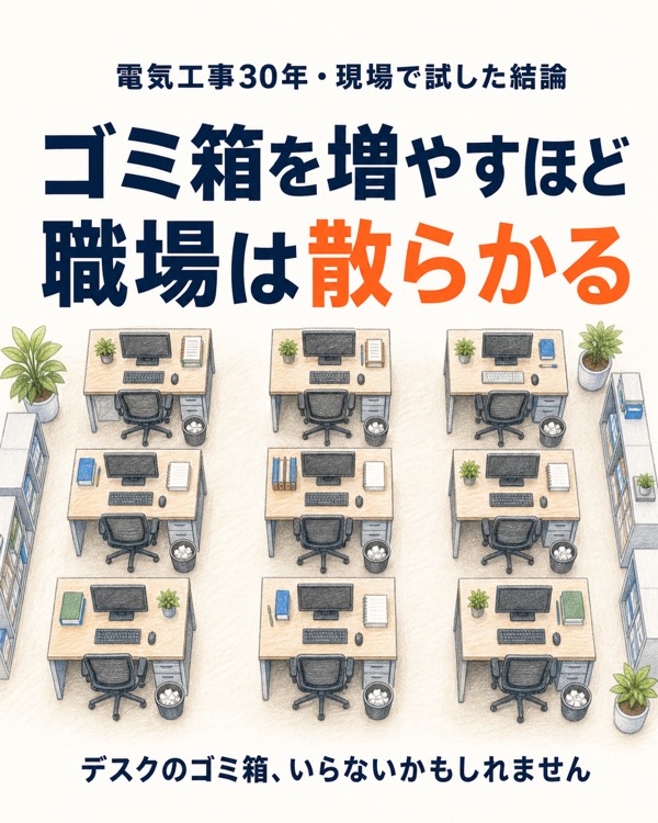 【オフィス デスク ゴミ箱はいらない？】集中配置で効率化する方法を徹底解説