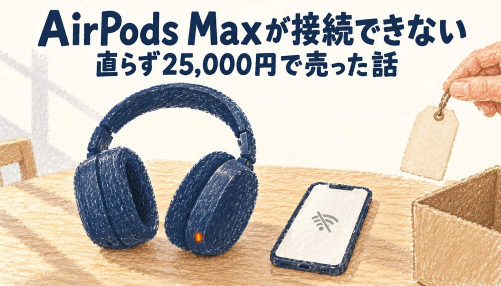 AirPods Maxが接続できないときの直し方|直らず¥25,000で売った話