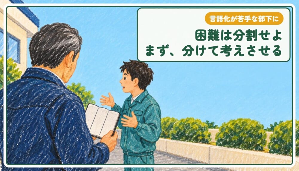 言語化が苦手な部下の育て方|報告がわかりにくいときは「分けて」話させる